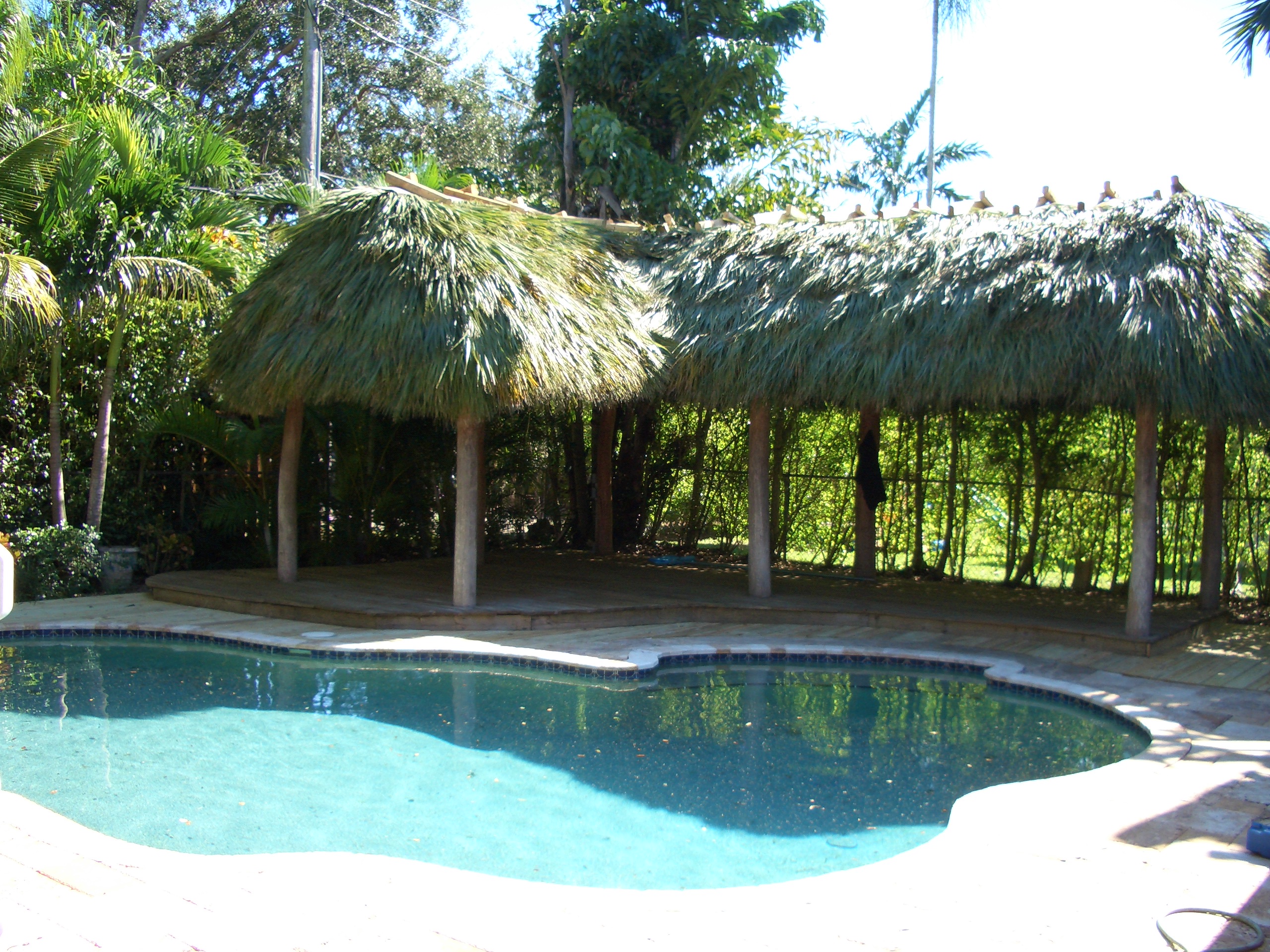 tiki hut by the pool